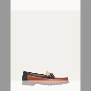 Tod's NIB Color-block Leather Chain Loafers (ORIG $995) (SIZE 6B) (36EU)
